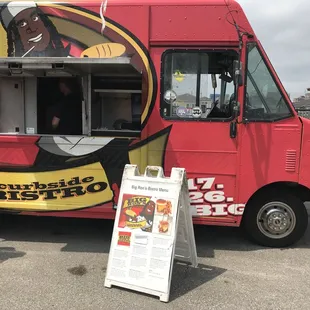 a red food truck