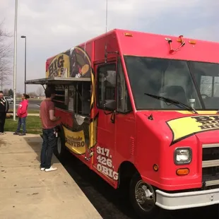 a red food truck