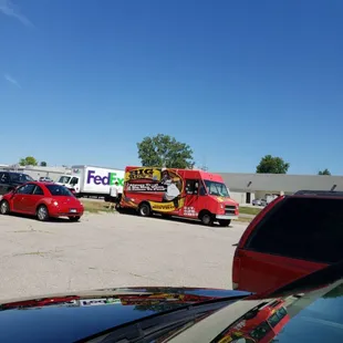 a lot of food trucks