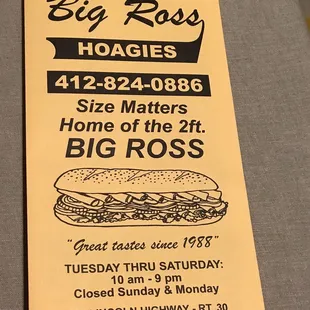 a sign for the big ross