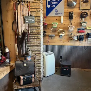 the inside of a garage