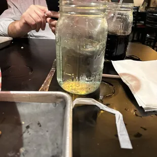 drinks in a quart jar