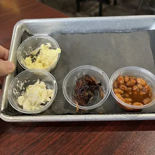 a tray of food