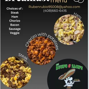 Check out our breakfast menu