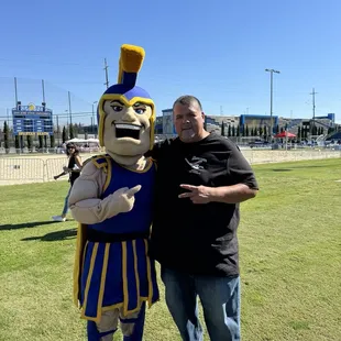 Had the honor to take a quick pic with Mr. Spartan at the Homecoming Game.