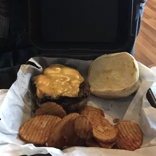 This was delivered for a Big Boy Burger fully loaded paid extra for "fully loaded" and got a plain cheese burger.