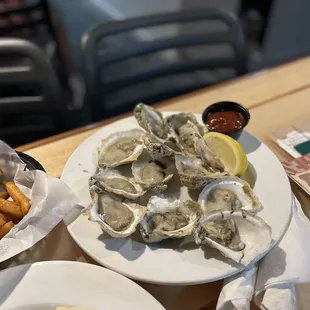 Raw dozen oysters