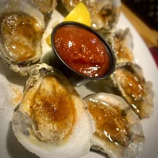 Raw oysters