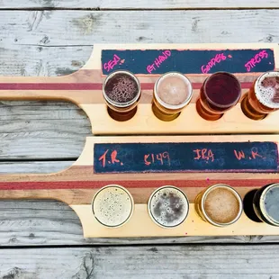 The flights.