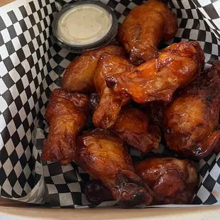 The seasoning on the wings was fantastic.