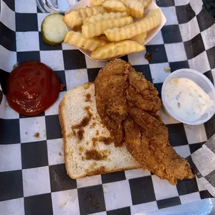 The chicken tenders were really good! Will be back!