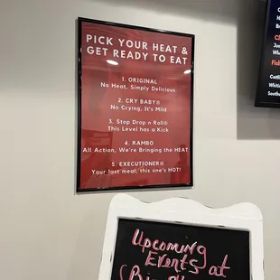 a menu