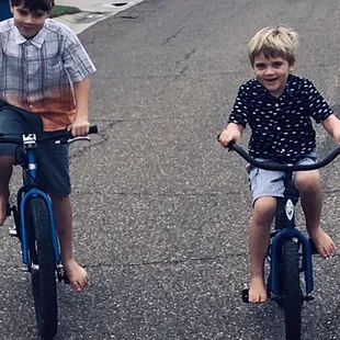 Can't wipe the smile of kids face on a bike