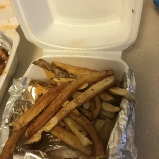 Small fries - seriously only got 1/3 of fries in box
