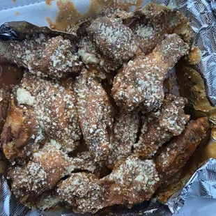 Talk of Beaver Falls with garlic, and parm