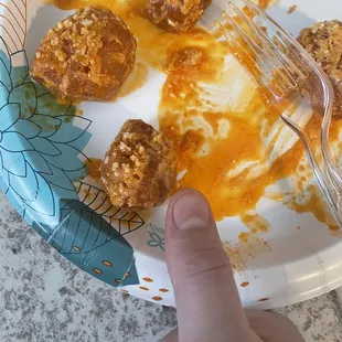 Small pieces half the size of my thumb