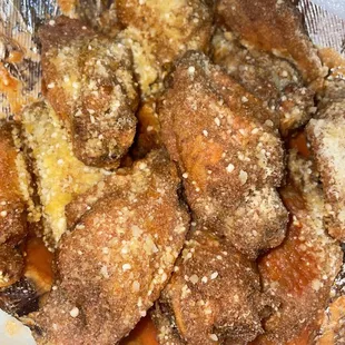 a close up of some food