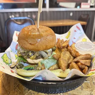 4. Mushroom Cheese Burger