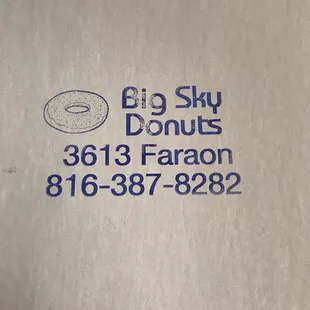 a box with a donut on it