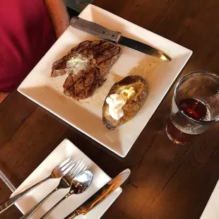 Ribeye cooked well done