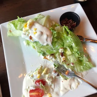 Iceberg wedge with corn (?).