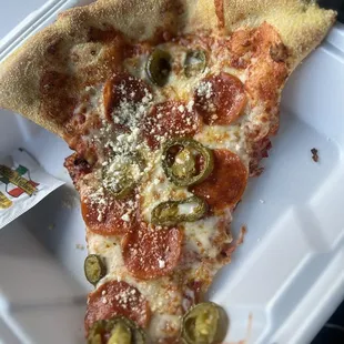 Pepperoni and jalapeño