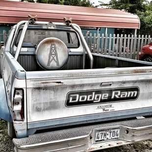 the back end of a dodge ram truck