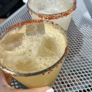 Passion fruit margarita with tajin