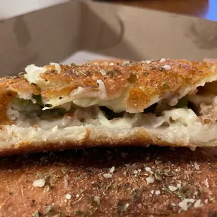 Inside of calzone