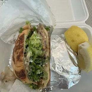 Asada torta with no pico de gallo.