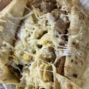 Chile verde breakfast burrito