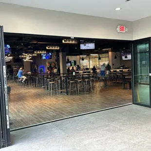 Interior view from the front balcony seating area.