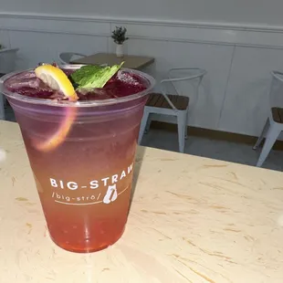 Galaxy lemon trees with mango popping boba