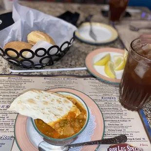 Manhattan clam chowder