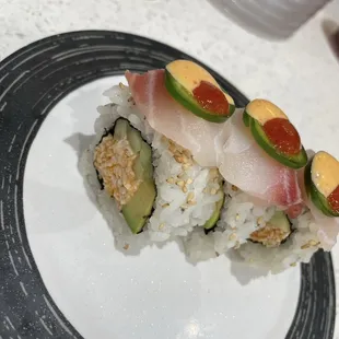 Specialty spicy California roll. Delish