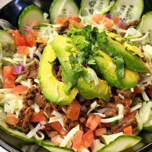 a bowl of food