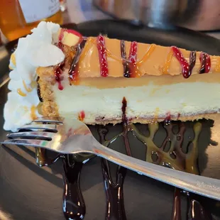 a slice of cheesecake