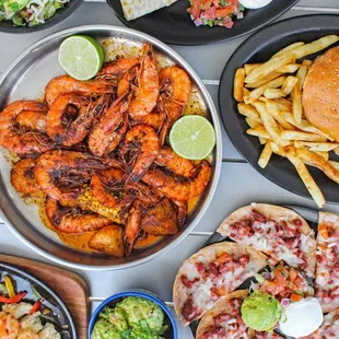 a spread of food