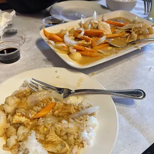 Yellow chicken curry, very good flavor!