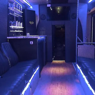 Limo Bus inside.