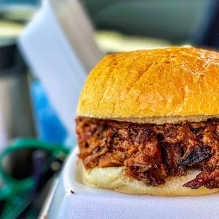 Chopped Brisket Sandwich