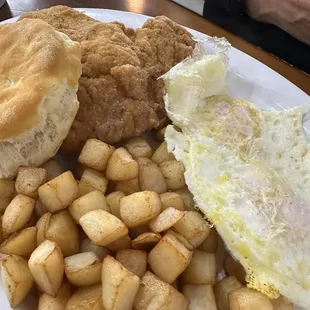 Eggs and pork chops