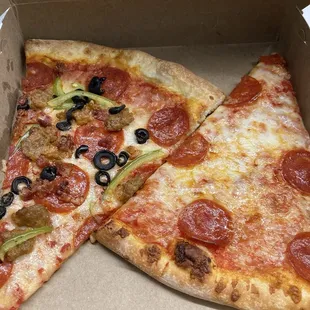 Big Tony's Supreme and Pepperoni Slice