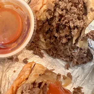 4. Extra Meat and Extra Cheese Cheesesteak