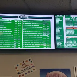 Plenty of food options on the menu.