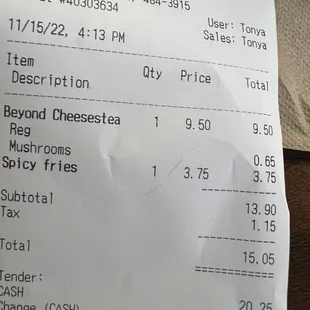 Omg! Plant-based Beyond cheeseUNsteak!!! Love!!!!!! 11.15.2022