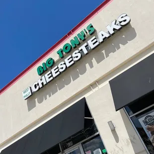 the front of the restaurant