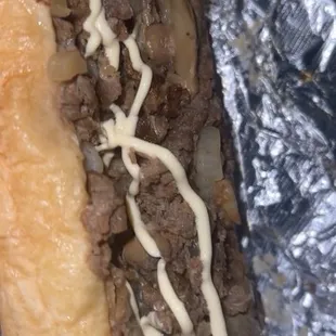 The 25. Steak and Shrimp Cheesesteak was so delicious and filling