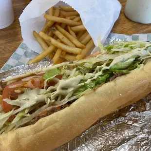 #25. Steak and Shrimp Cheesesteak Combo (with lettuce and tomato)