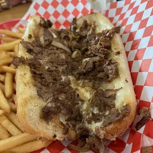 Beef not even covering the bread!  You can see they've gotten really skimpy, compared to my past photos